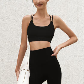 【126元任选2件】跃牌【漫西】系列 欧美背心瑜伽服女细带胸垫运动文胸背心Y196