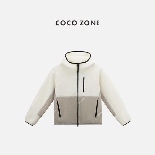 COCO ZONE 女士休闲拼色连帽外套百搭长袖上衣CC1C1600 商品图3