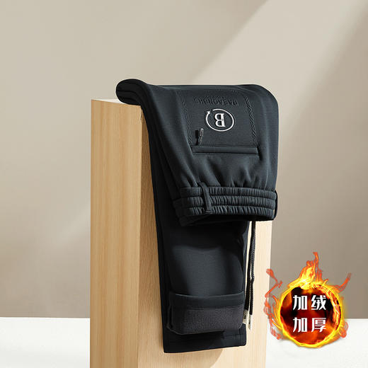 【新款DX】大依优型大码男装加绒直口直筒运动裤运动休闲长裤加肥加大弹力舒适 商品图3