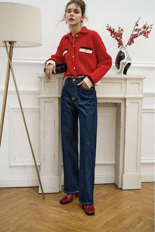 ANSUABEL 复古绞花翻领针织外套 17345 商品图7