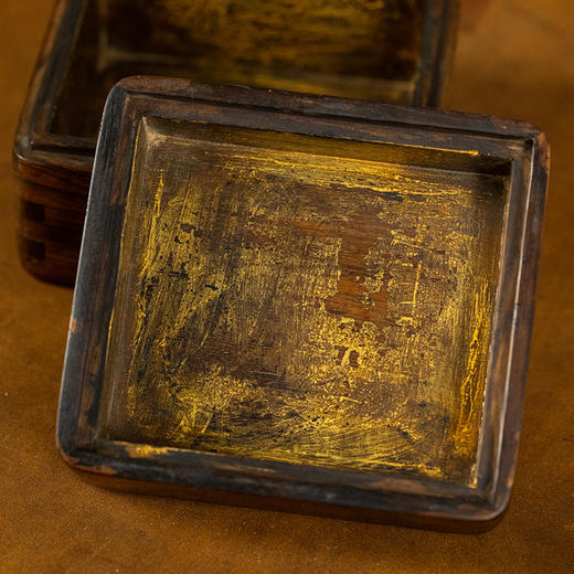 民国 红木阴刻清供诗文盖盒 商品图4