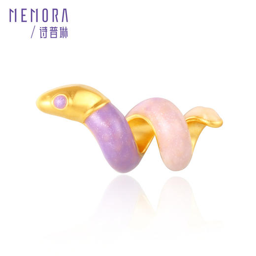 卷卷蛇-小版 金蛇腾飞 足金蛇转运珠国潮中国风黄金生肖蛇宝宝礼物MEMORA诗普琳HP8244 商品图12