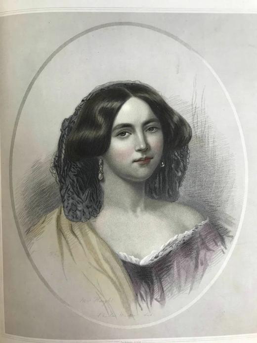 1852年 科克兰德夫人《家居丽人之书》 12幅彩色肖像插图 全真皮精装大16开 商品图7