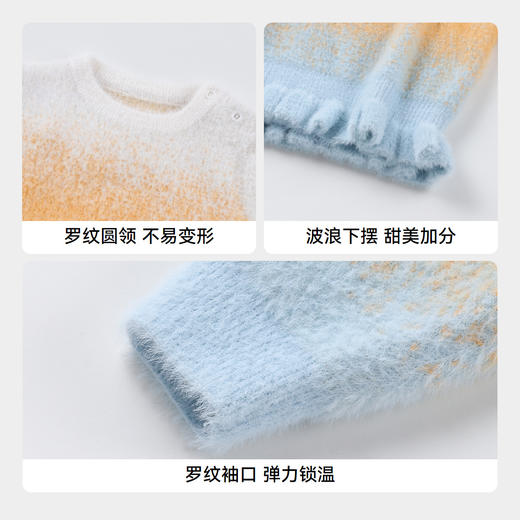 女童仿貂保暖毛衣冬季新款安奈儿童装实体店同款XG444588 商品图4