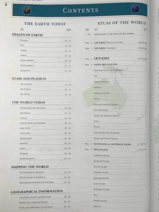 47*33cm特装本！泰晤士世界综合地图集 数百幅彩色插图与地图 精装带书匣 商品图4