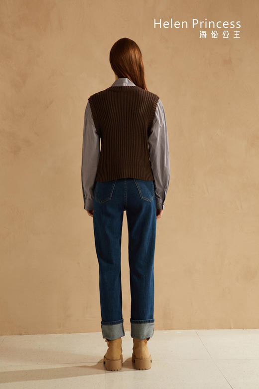 假两件马甲针织衬衫 商品图4