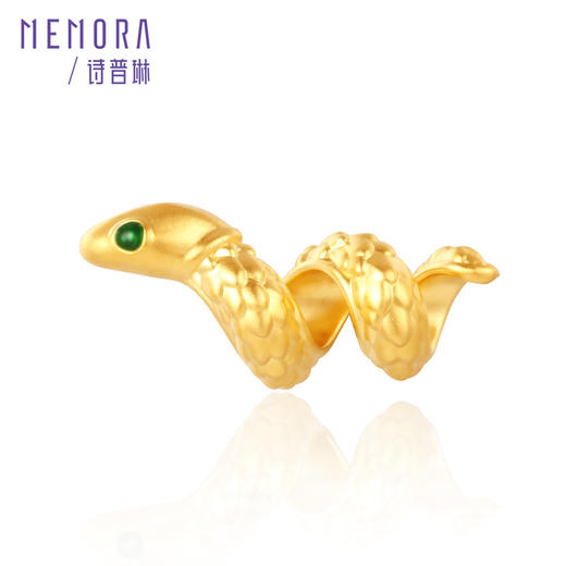 卷卷蛇-小版 金蛇腾飞 足金蛇转运珠国潮中国风黄金生肖蛇宝宝礼物MEMORA诗普琳HP8244 商品图14