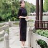 高端2024秋季新款复古改良新中式国风气质长款旗袍HQ348 商品缩略图3
