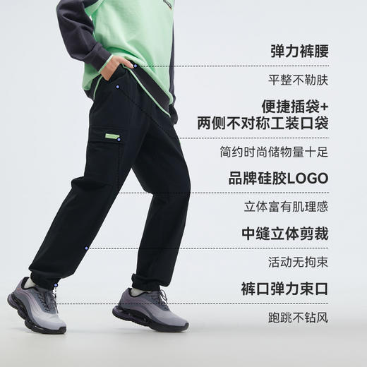 水孩儿童装2024秋冬新款儿童运动裤男童高弹力舒适长裤女童纯色简约裤子 商品图4