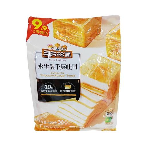 三只松鼠 水牛乳千层吐司 400g/包 商品图0