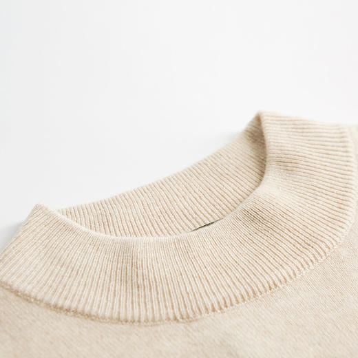 优选丨预售15天 红莲 男士纯羊绒长袖针织毛衣 经典时尚圆领300g/翻领310g 商品图5