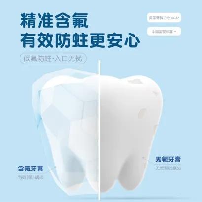 【布奇】布奇BOOKY双益奥拉氟儿童牙膏1-12岁呵护乳牙宝宝牙膏含氟按压式160g/支 商品图3