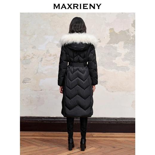 【商场同款】MAXRIENY星钻羽绒服冬款收腰过膝长款貉子毛条领外套(货号:MC88DC783) 商品图2