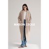 MAISON CECILE米色/黑色重磅羊毛宽松保暖西装领大衣 商品缩略图4