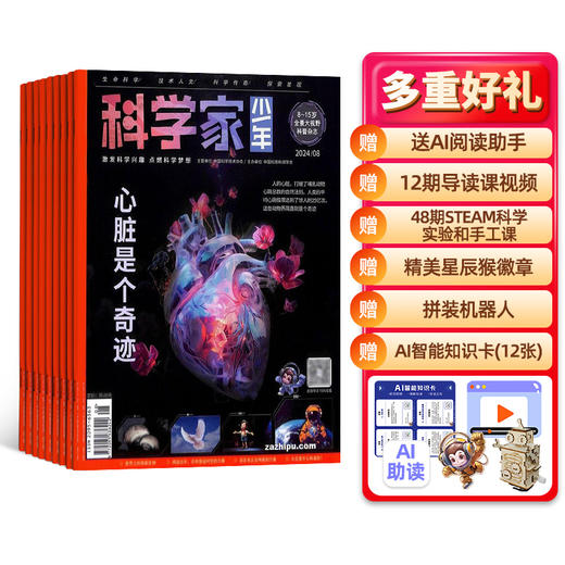 科学家少年（培养STEM素养，AI助力科学探索）（1年共12期）（杂志订阅）  商品图0