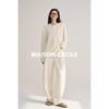 MAISON CECILE冬日7色/圈圈羊毛保暖修饰腿型镰刀弧形裤 商品缩略图3