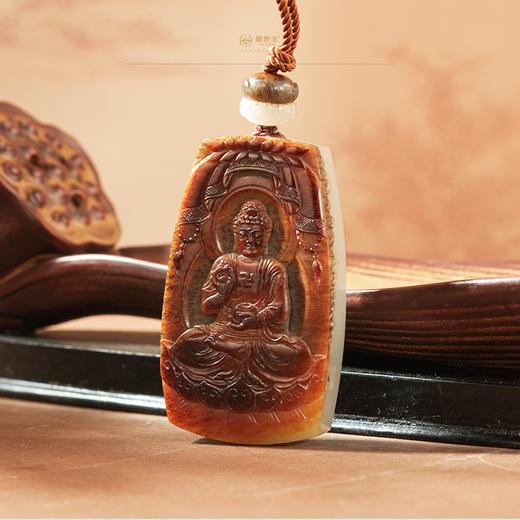 新疆国玉盟世玉和田玉挂件 万德旭老师作品 大日如来 商品图1