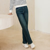 玳莎直筒加绒牛仔裤女2024年冬季新款复古百搭白暖显瘦休闲长裤  ED36307 商品缩略图2