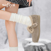 Safiya/索菲娅2024秋冬保暖加绒一脚蹬外穿平底羊羔毛毛勃肯鞋 SF44112035 商品缩略图8