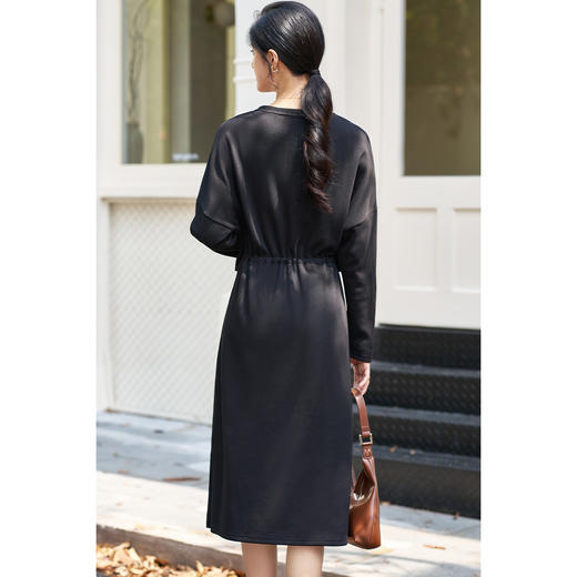 剩M/L/XL/XXL 米思阳2025冬季新款通勤休闲风连衣裙假两件设计休闲卫衣裙子3994 商品图2