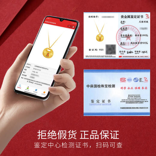 Winy999足银福禄生财项链送女友闺蜜节日生日礼物 商品图3