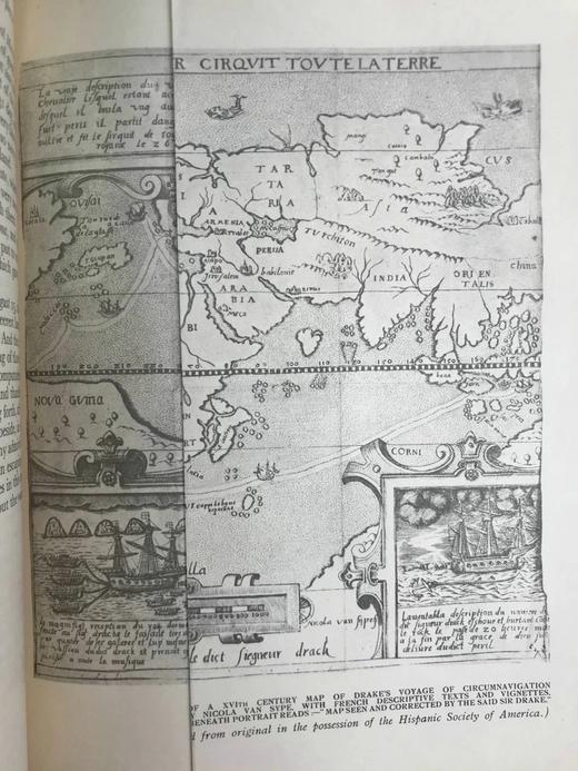 限量版毛边本！有编号！1926年 弗朗西斯·德雷克船长航海记 配插图与地图 漆布精装16开 商品图11