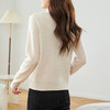 CC-MY-1134半高领针织打底衫女士100纯羊毛衫毛衣秋冬季2024年新款厚款上衣 商品缩略图1