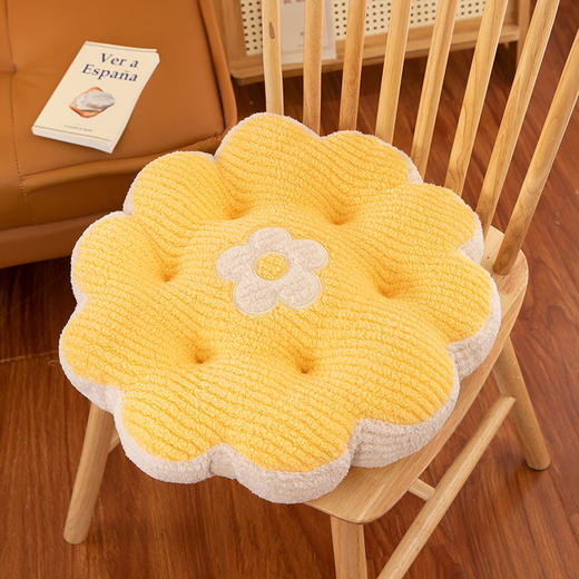 秋冬新款【卡通撞色饼干坐垫】圆形靠垫 办公室座椅方形垫子 厚实饱满 不坐硬板凳   商品图8