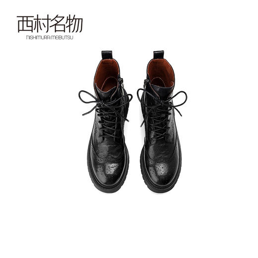 西村名物新款朋克复古风马丁靴2024冬季新款百搭马丁靴女X24DS47751 商品图2