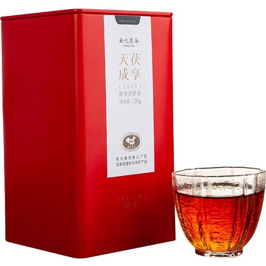 国津丨茯享天成茯砖 安化黑茶 2015年原料 120g 红色罐装 商品图3