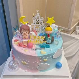 【双面龙凤胎定制款蛋糕001】