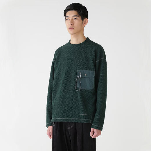 and wander re wool JQ crew neck 再生羊毛混纺圆领套头衫 商品图0