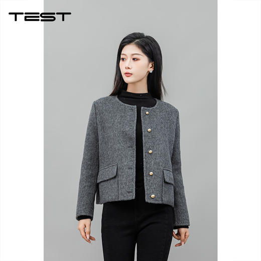 冬上新时尚修身显瘦气质简约双面呢2244052 商品图1