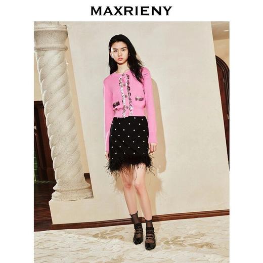 MAXRIENYKitty粉小香套头针织毛衫2024春款修身上衣(货号:MC88JA842) 商品图0