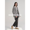 MAISON CECILE浅灰/深灰羊绒羊毛翻领茧型短款大衣 商品缩略图3