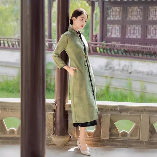 新款新中式国风女装气质旗袍外套QMR 商品图2