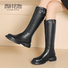 西村名物2024秋冬新款复古英伦风长筒靴酷飒显瘦百搭瘦瘦靴女T24DQ47091 商品缩略图1