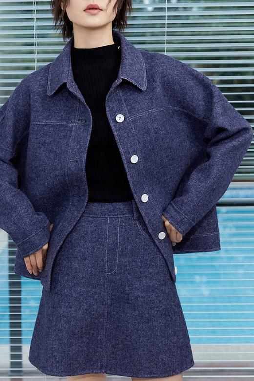 DUIBAI对白 双面呢羊毛大衣套装 10394 商品图3