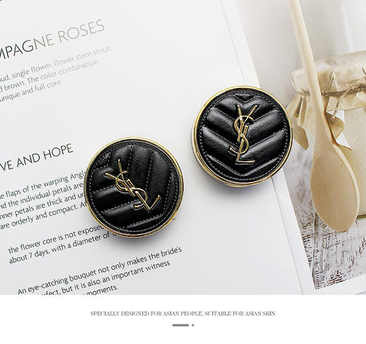 【双12嗨购节】【保税仓直发·全球购·蚂蚁链可扫码溯源{买一送一}】YSL圣罗兰V纹皮气垫明彩轻垫粉底自然轻薄服帖持妆bb霜14g*2正装【爆款专属】『此链接商品请分开拍单-单独下单』 商品图3