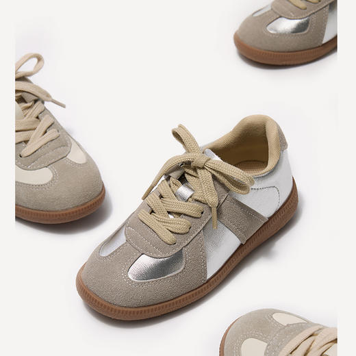 LT&MR德训鞋运动休闲鞋*鞋新款简约鞋橡胶防滑男女真皮童鞋 商品图3