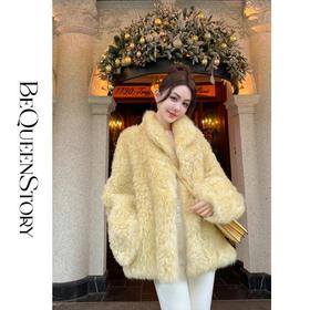 余潇潇【冬日童话】重工高级感托斯卡纳羊皮毛一体立领皮草外套