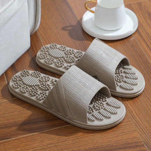 【买1送1，会按摩的拖鞋】每一步尽享舒适，养生穴位按摩拖鞋！男士女士夏脚底女家用室内防滑情侣凉拖鞋男 商品图5