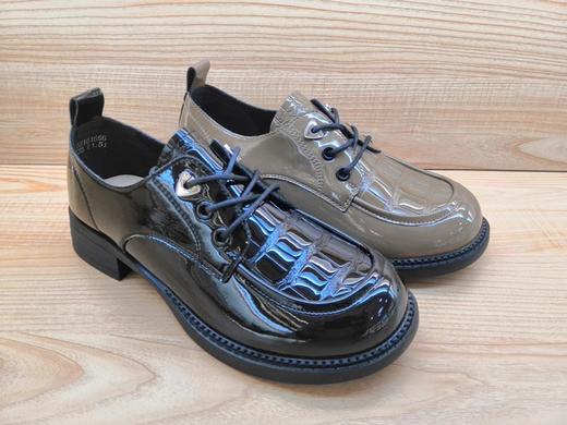 豪行真皮休闲女鞋23101656舒适平底时尚系带单鞋 商品图4