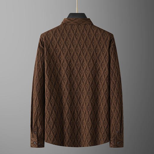 【新款DG】大依优型大码长袖衬衫男宽松加肥加大码男士休闲商务衬衣上衣胖子 商品图3