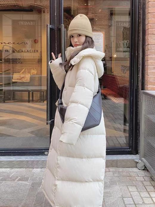 【YW】无忧购韩系秋冬美拉德50%白鸭绒翻盖大被子长款连帽羽绒服外套24101# 商品图9