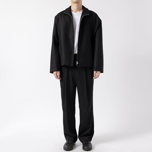 Irenisa MODIFIED SLEEVE ZIP BLOUSON 日本尾州羊毛立领夹克 商品图1