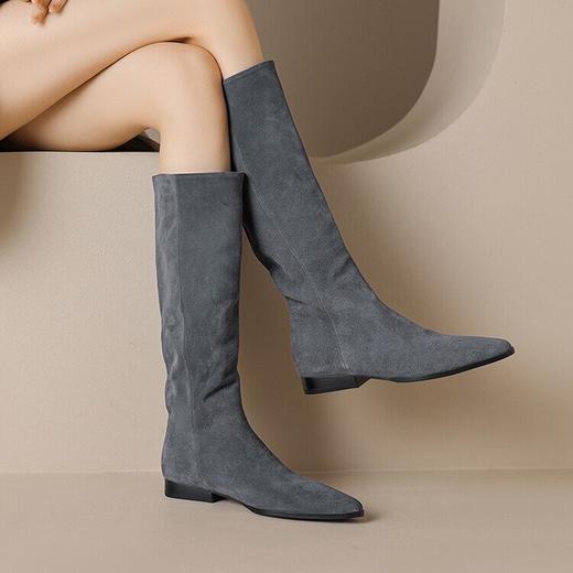 【预售7天】绒面瘦瘦时装靴，百搭极简经典长筒靴MLJ&A929 商品图3