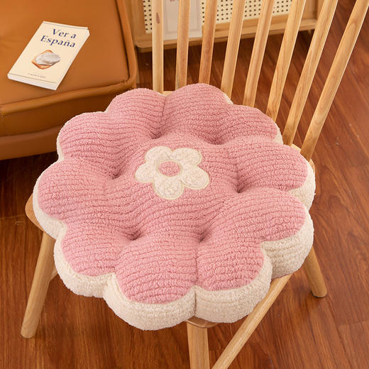 秋冬新款【卡通撞色饼干坐垫】圆形靠垫 办公室座椅方形垫子 厚实饱满 不坐硬板凳   商品图5