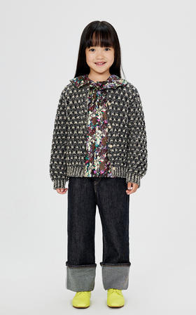 jnby  24年冬款  短款开襟毛衫  1OA310470