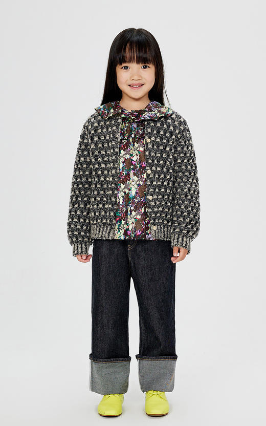 jnby  24年冬款  短款开襟毛衫  1OA310470 商品图0